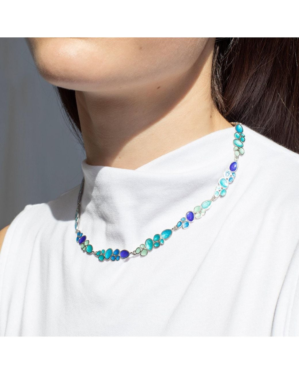 Joidart Blue Plated Necklace Gaudí Jewelry