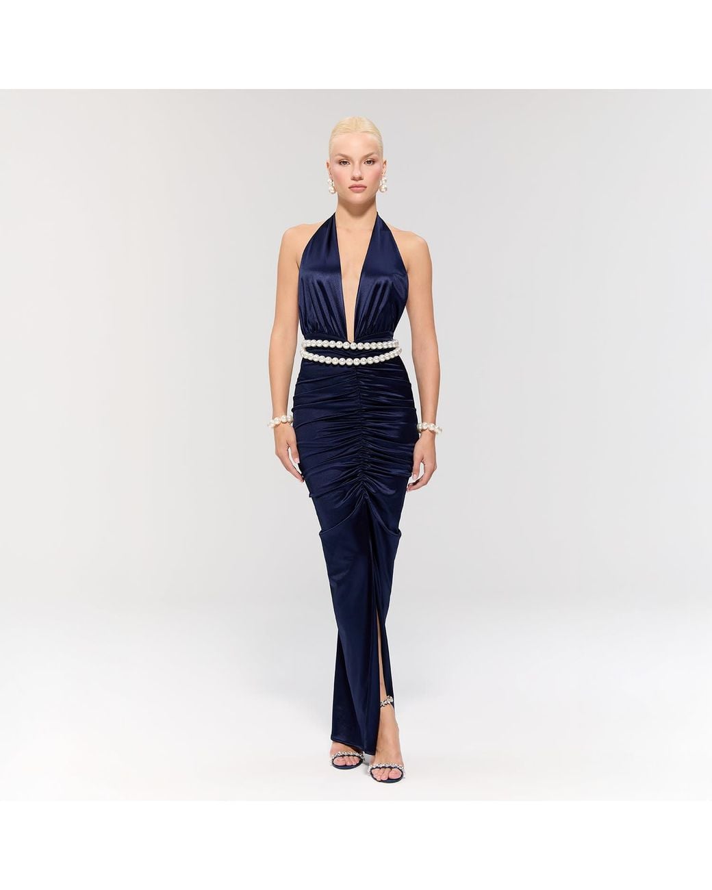 Nur Karaata Blue Midnight Empire Dress