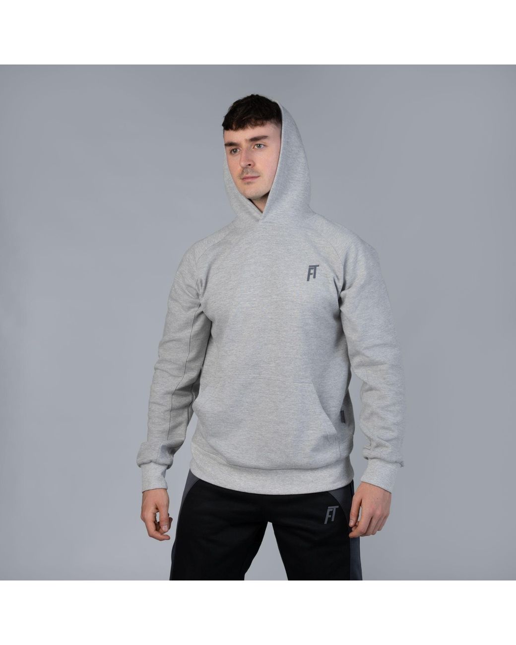 Foster Taylor Gray Sports Double Interlock Hoody for men