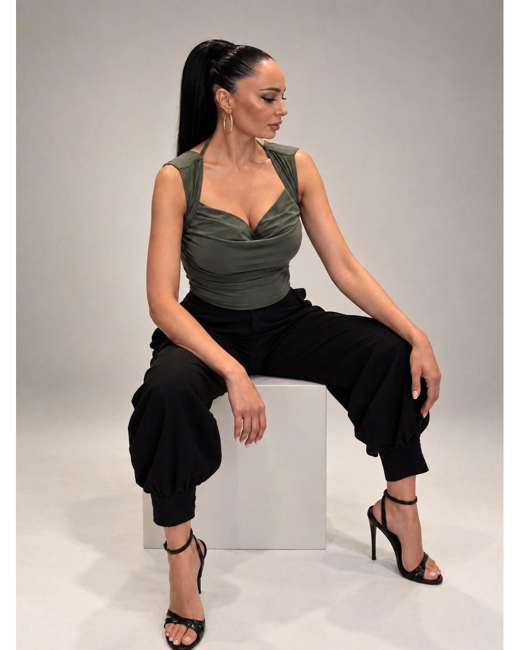 Monice London Green Anise Backless & Bra Friendly Top