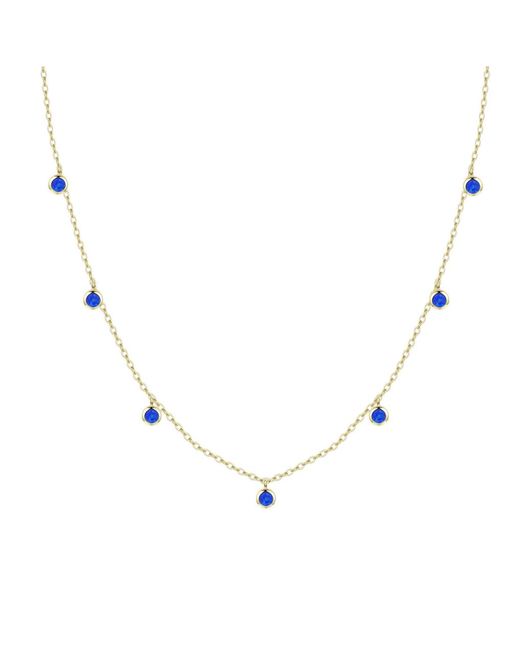 KAMARIA Metallic Opal Dew Drops Reversible Layering Necklace