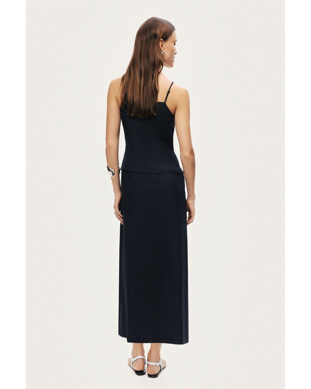 Nocturne Black Spaghetti Strap Maxi Dress