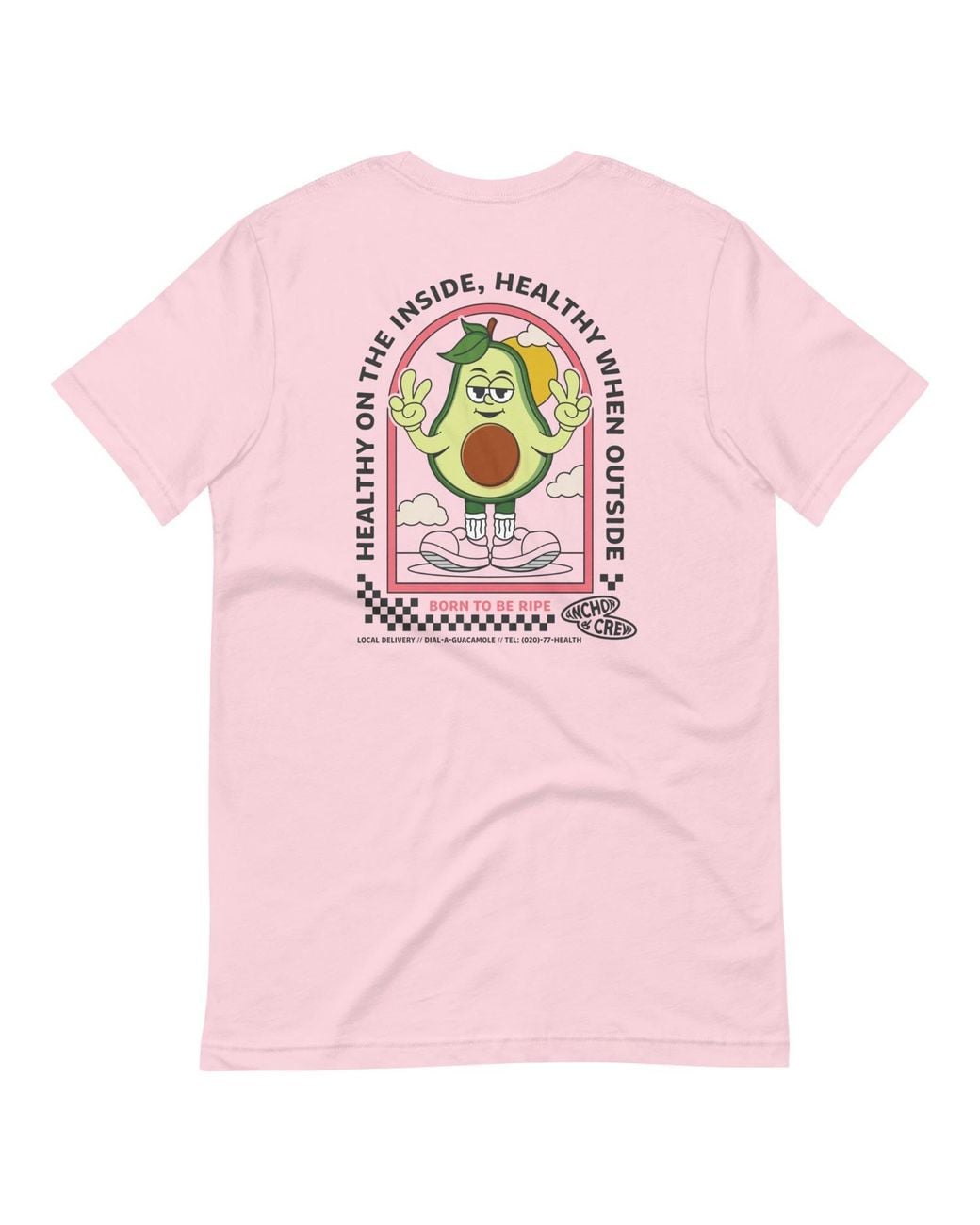 Anchor and Crew Pink Cotton Ripe Avocado Dial-A-Local Organic Cotton T-Shirt for men