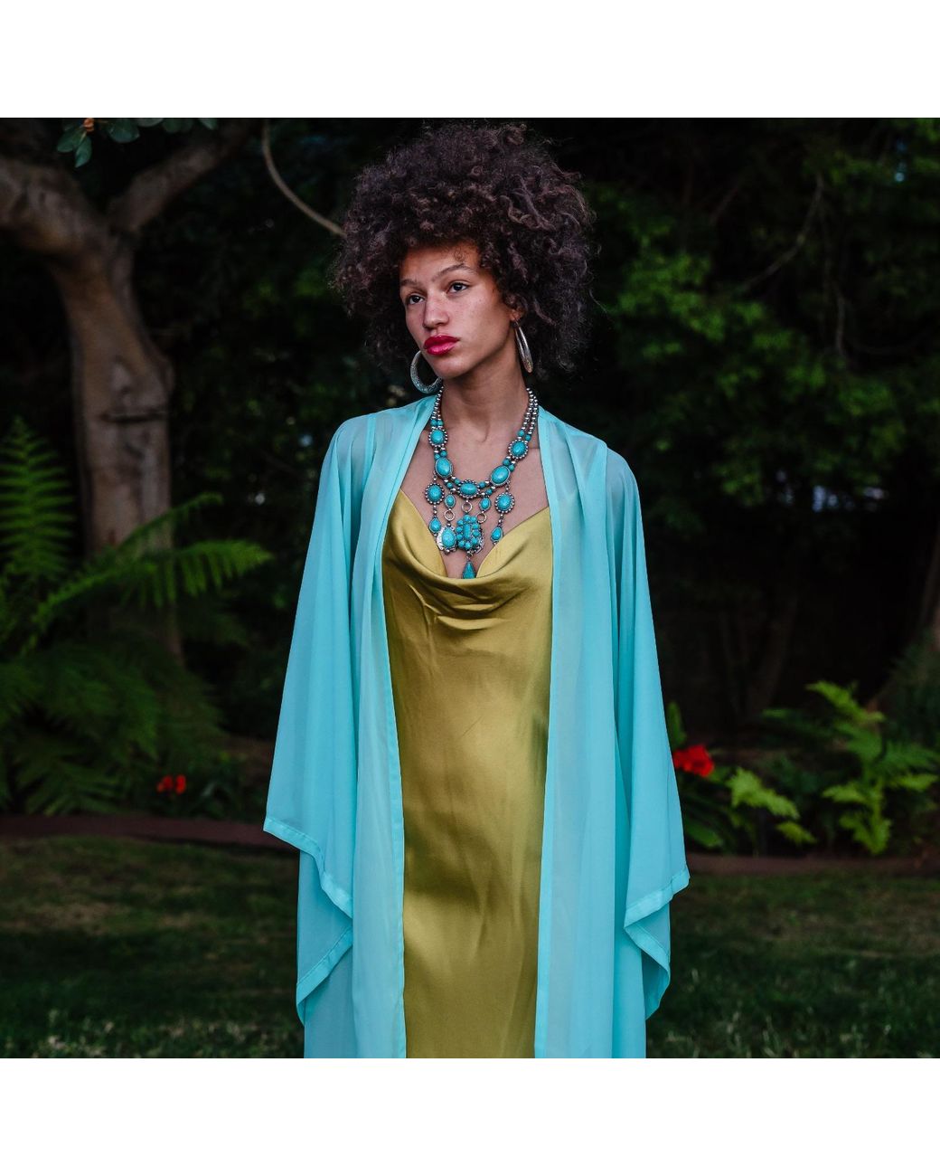 Jennafer Grace Blue Tiff Kimono
