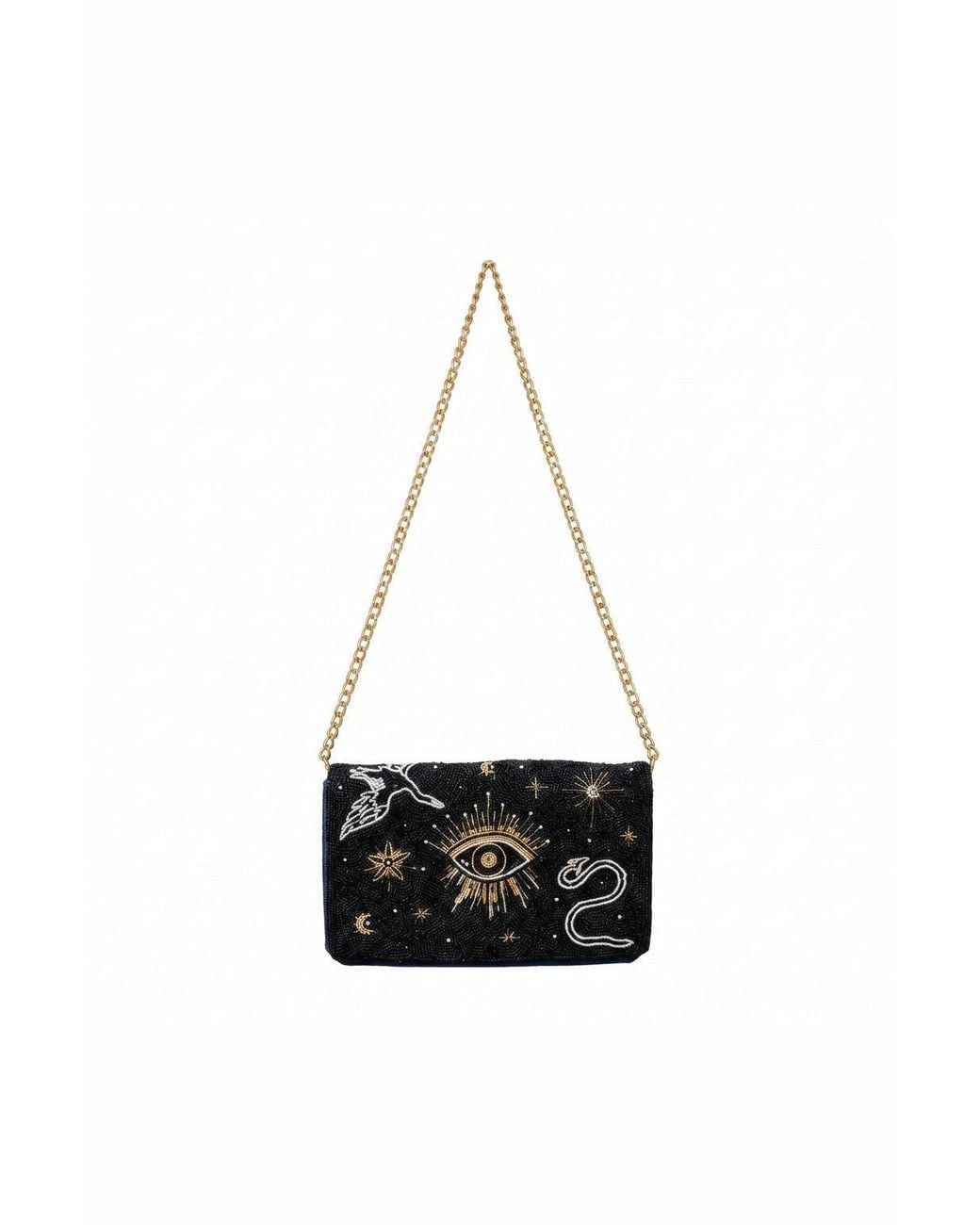 Artemis Muse White Cosmos Embellished Bag