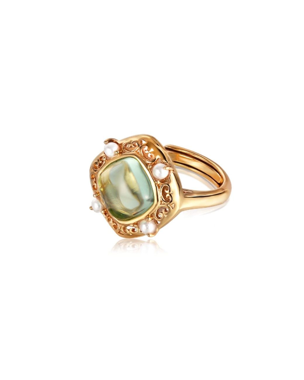 Retro Chic Metallic Princess Anna Ring