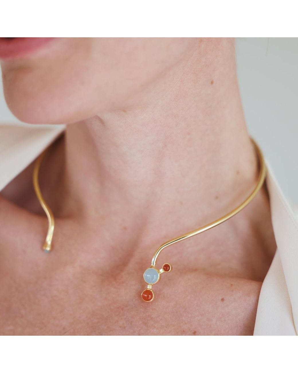 Linda Fiore Metallic Aurora Collier Vermeil