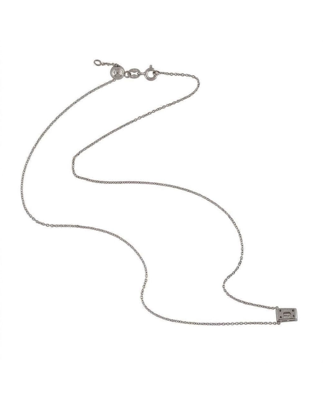 Artisan White 18K Tapered Diamond Triangle Pendant Necklace