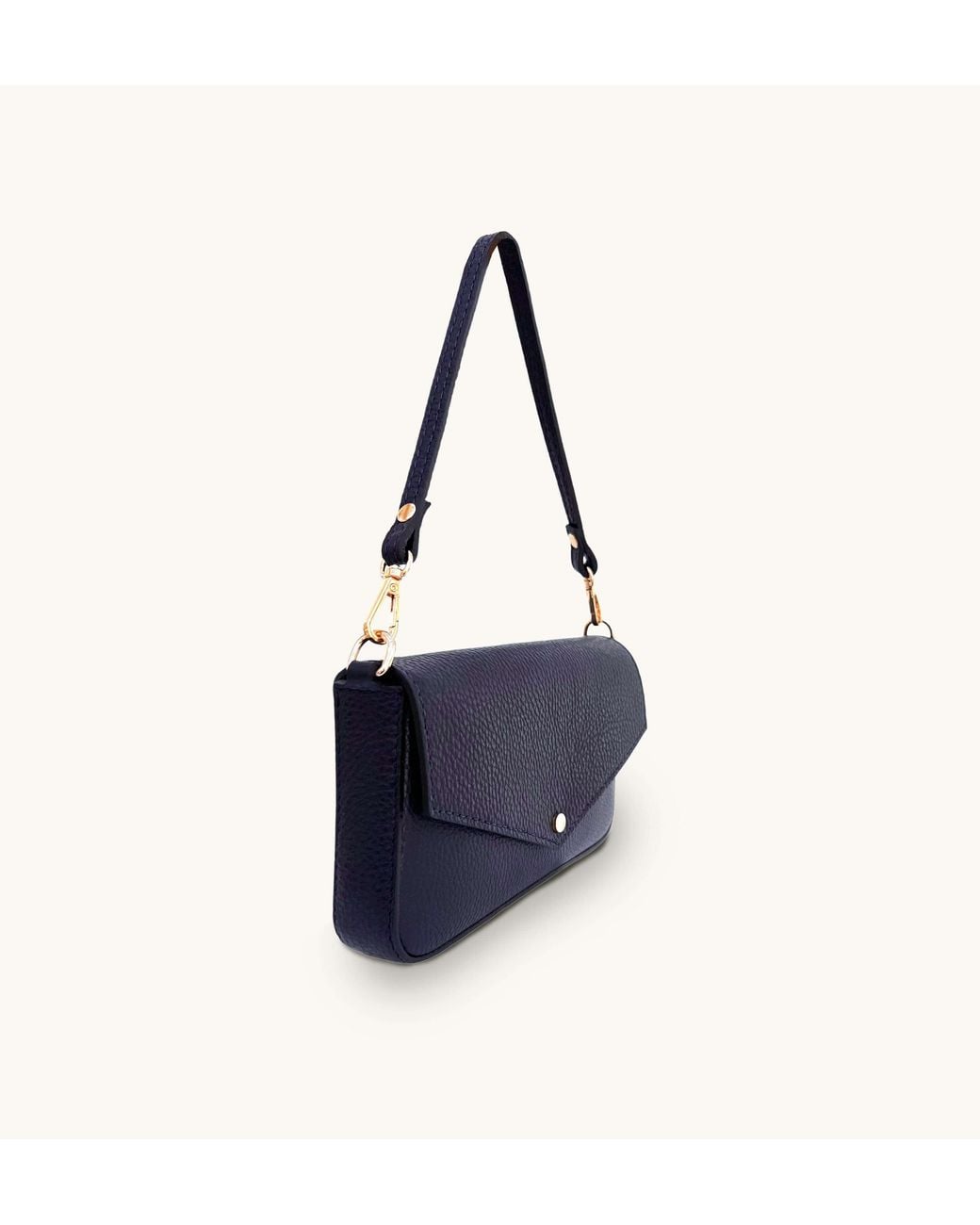 Apatchy London Blue The Munro Leather Shoulder Bag