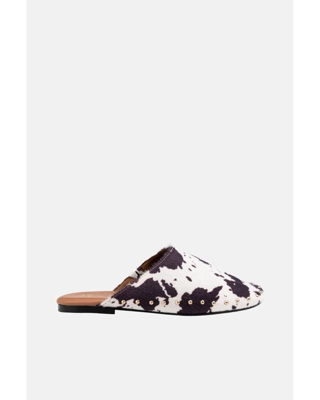 Jelavu Blue Serena Studded Flat Mule