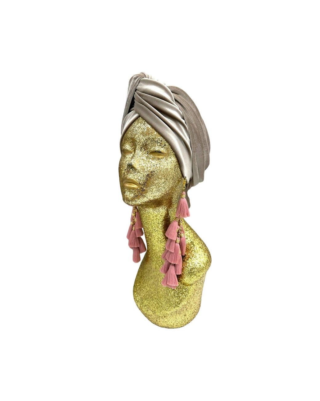 Julia Clancey Pink Neutrals Mink & Chacha Turban