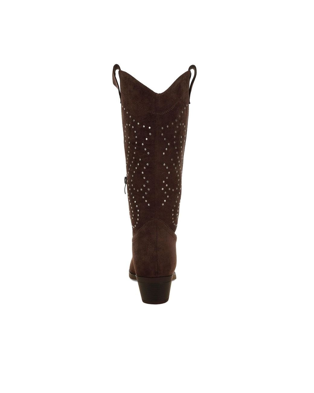 Rag & Co Brown Lariat Studs Embellished Cowboy Boots