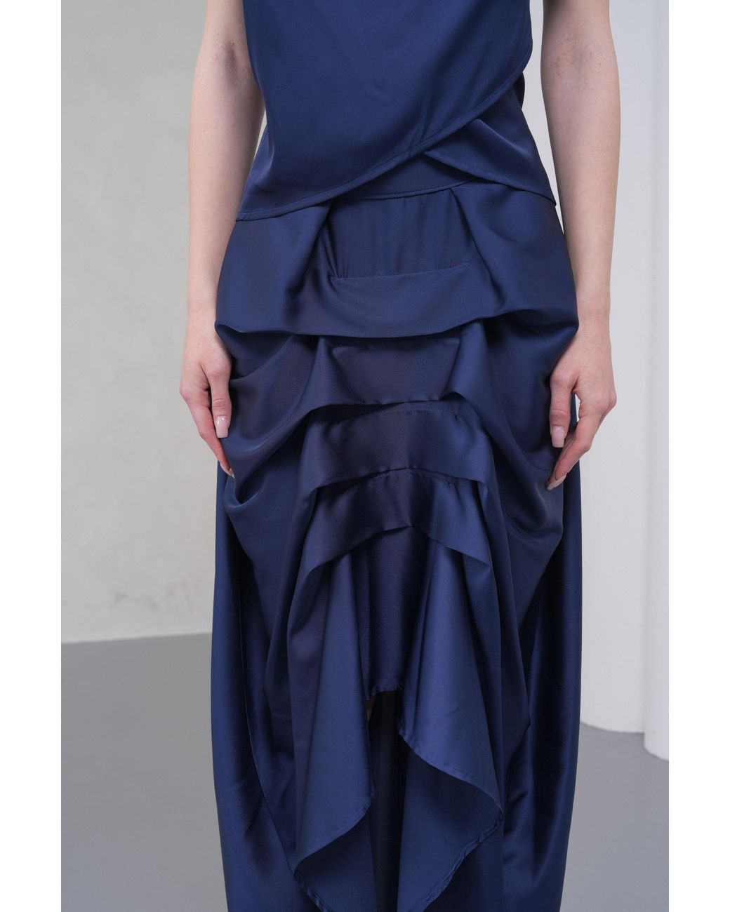 Lumina Eligma Blue The Vanguard Skirt Silk