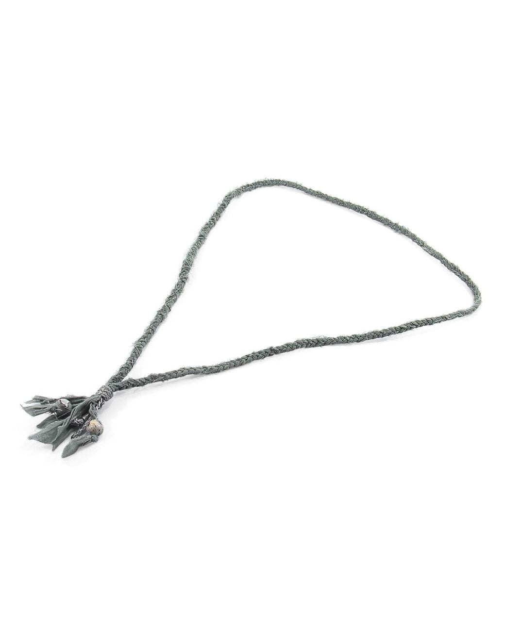 Anchor and Crew Metallic Jasper Marcus, Stone & Braided Cotton Voile Skinny Necklace X Wrap Bracelet for men