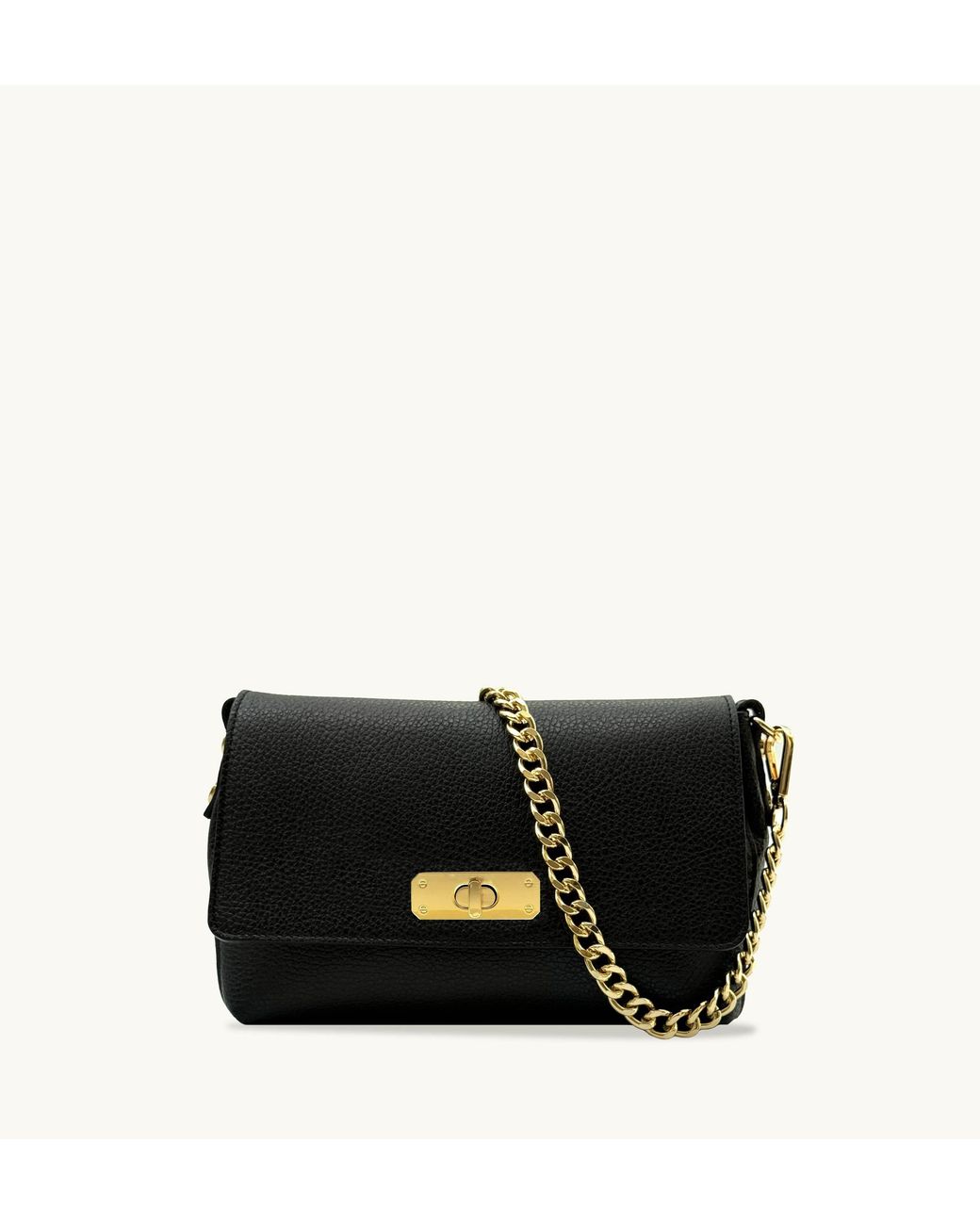 Apatchy London Black The Maisie Midi Leather Bag