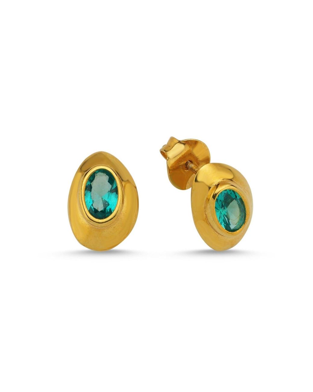 LINYA JEWELLERY Yellow Ella Stone Stud Earrings