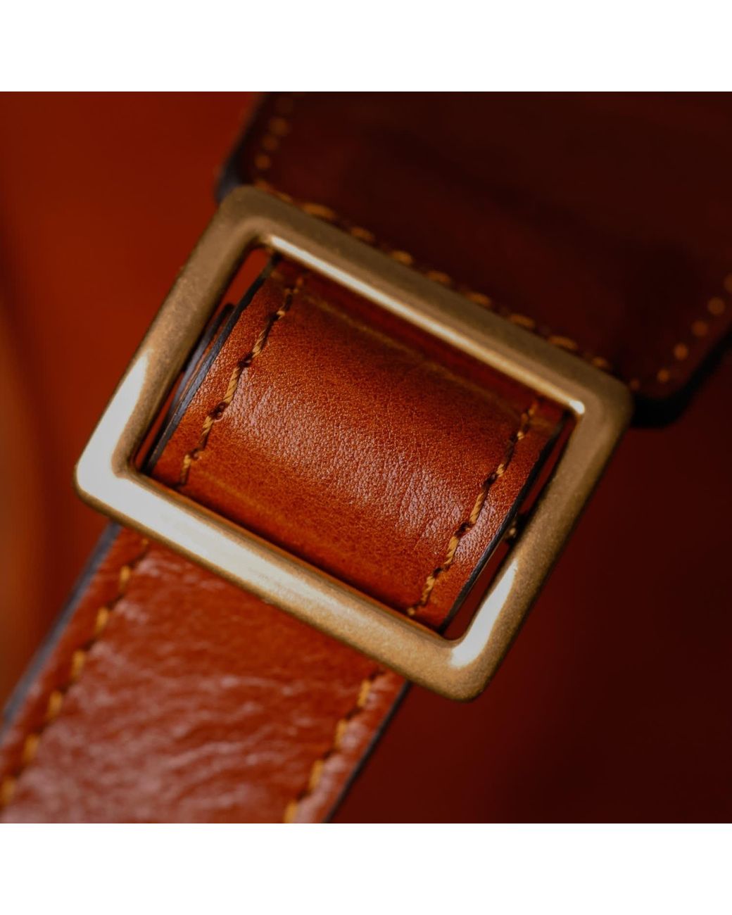 Time Resistance Brown Cognac Leather Sling Bag Chest Bag for men