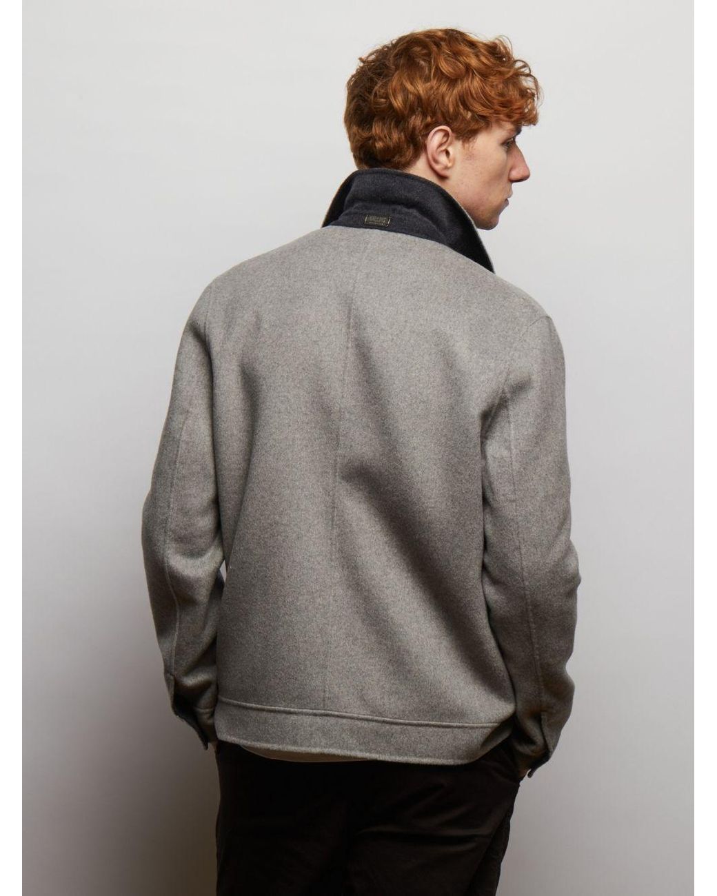 Guards London Gray Irish Reversible Wool Blend Jacket for men