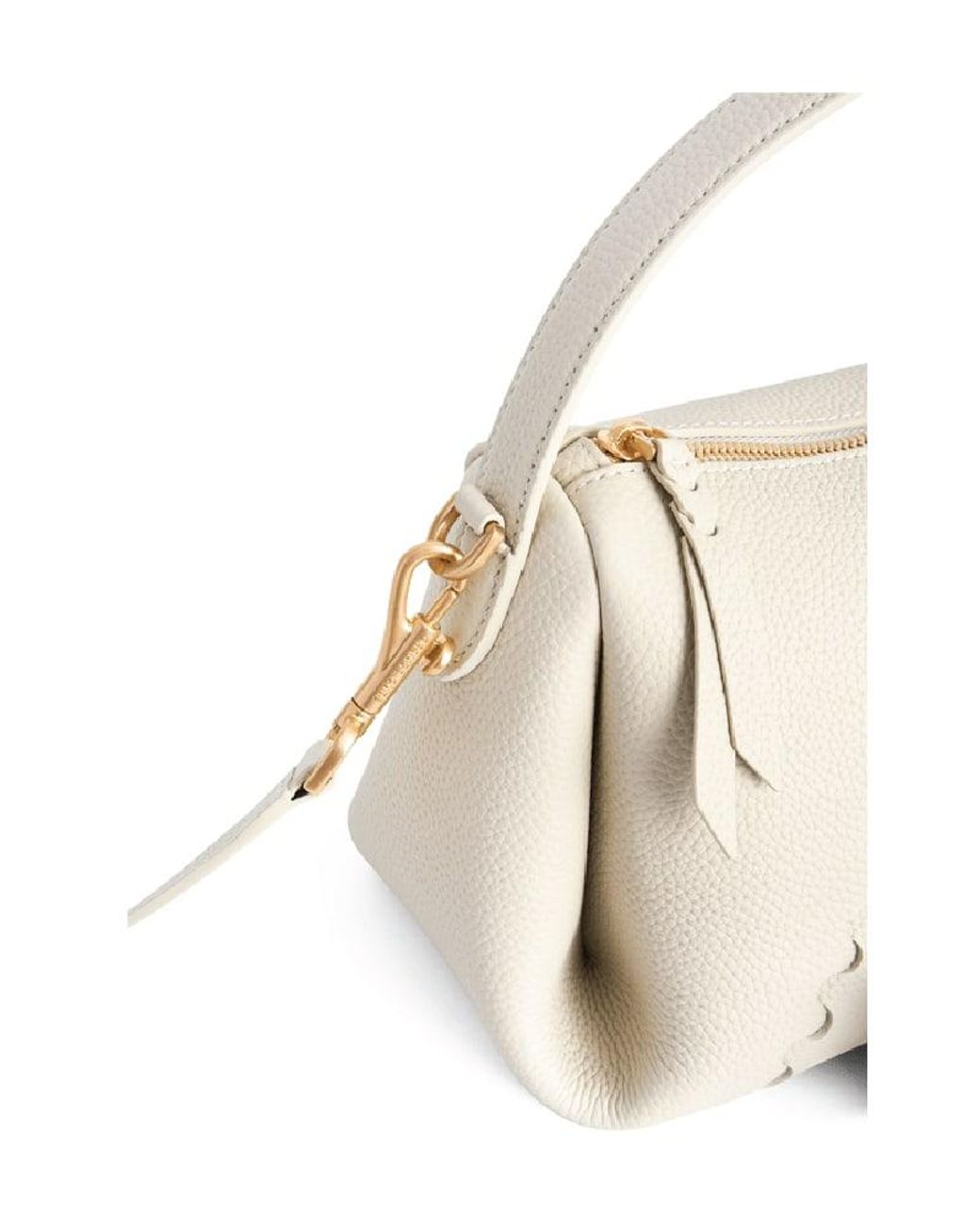 Orange Cube White Mosaic Baguette Bag