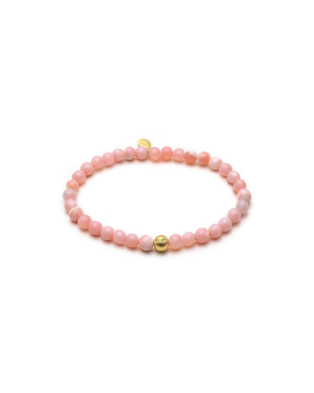 With Love Darling Pink Infinity Opal Bead Bracelet