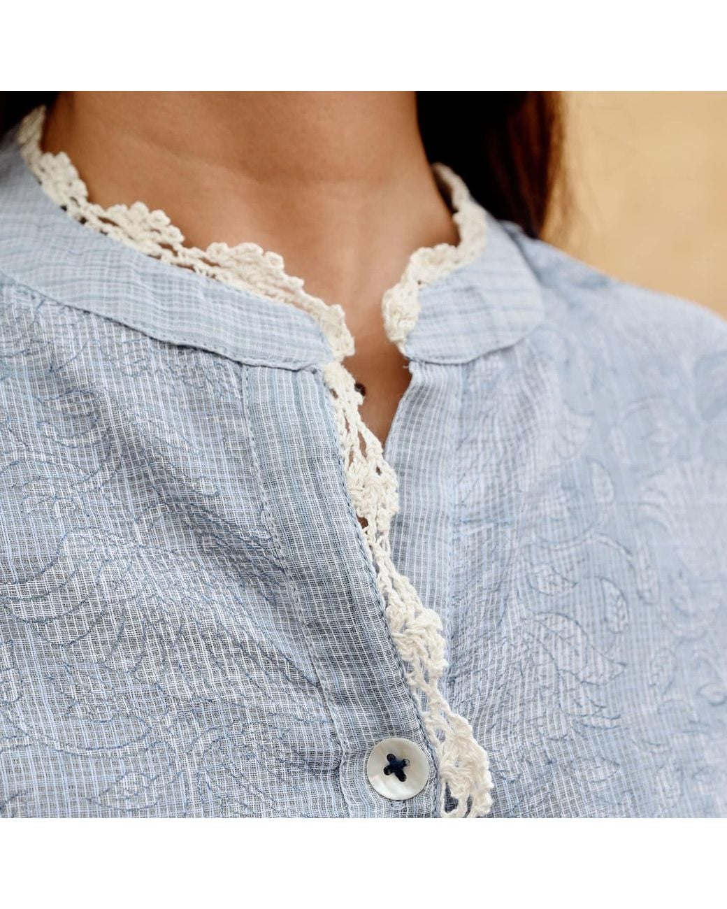 Liminal Blue Bloom Blouse