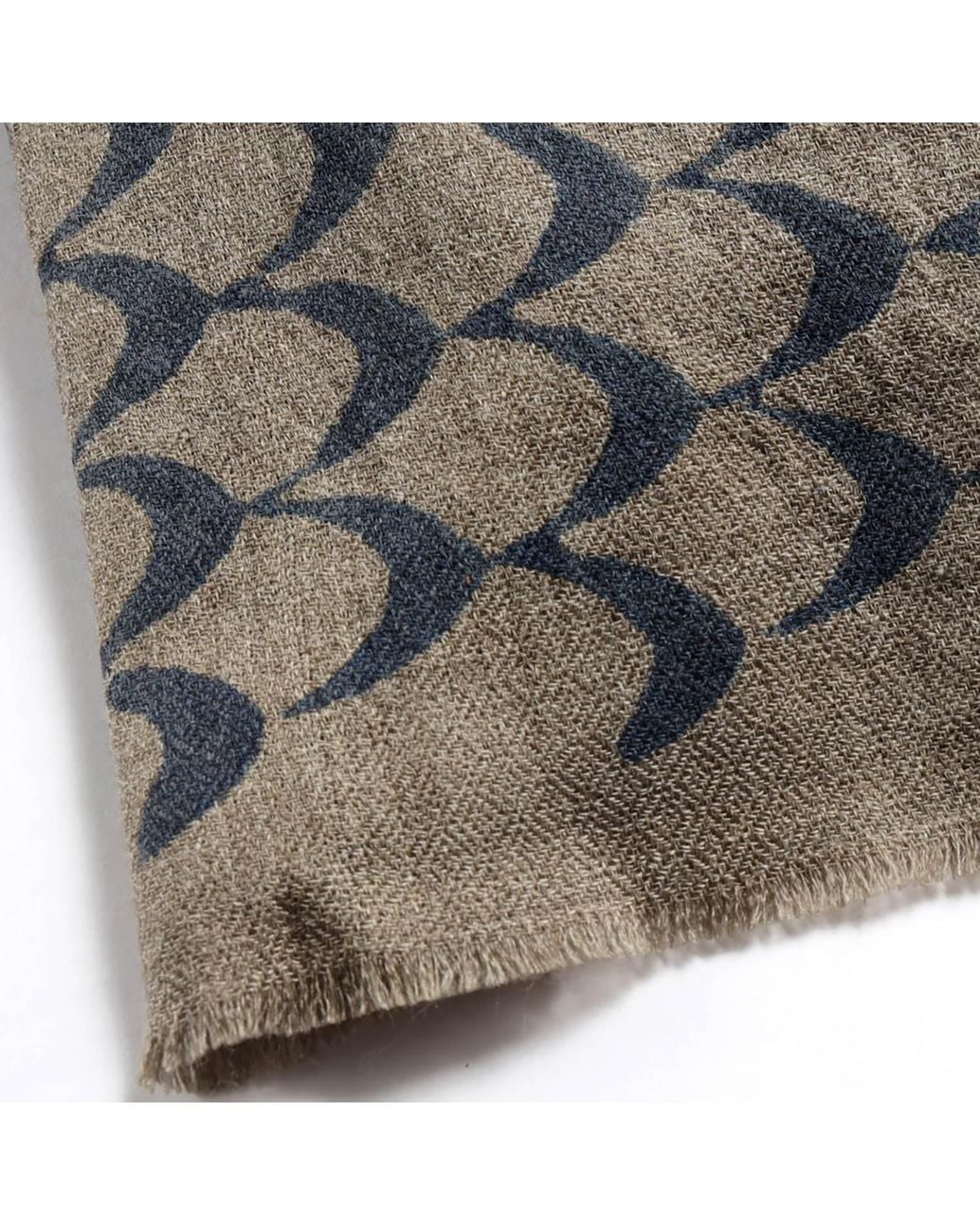 Babs Boutique NYC Gray Neutrals Cashmere Hand Block Printed Scarves