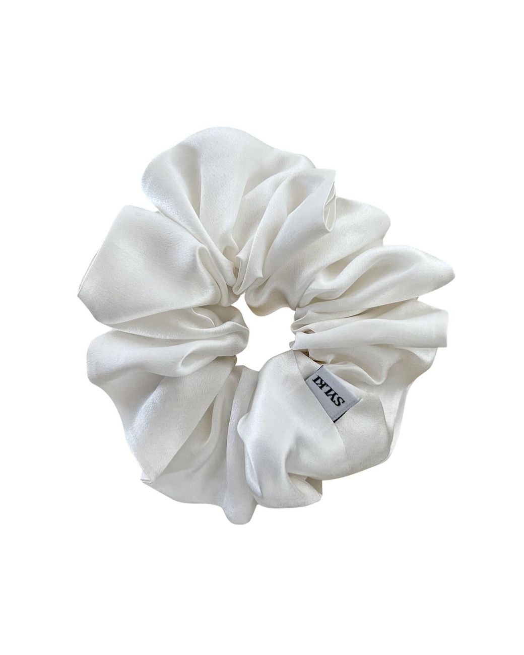 Sylk Gray Silk Scrunchies
