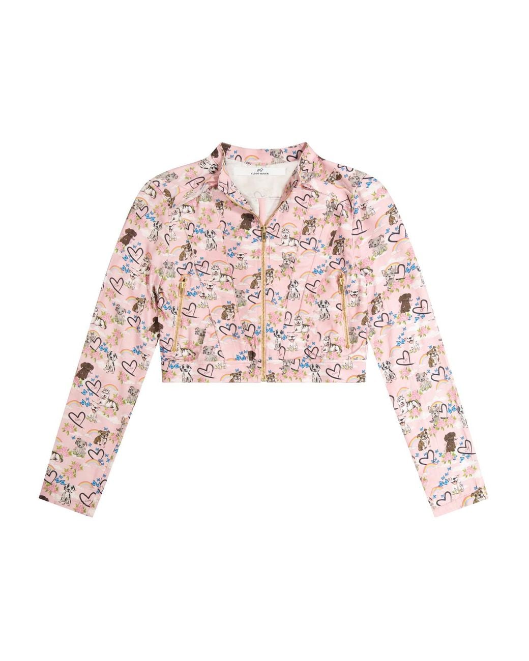 Cloud Haven Pink Love Them All Cropped Jacket