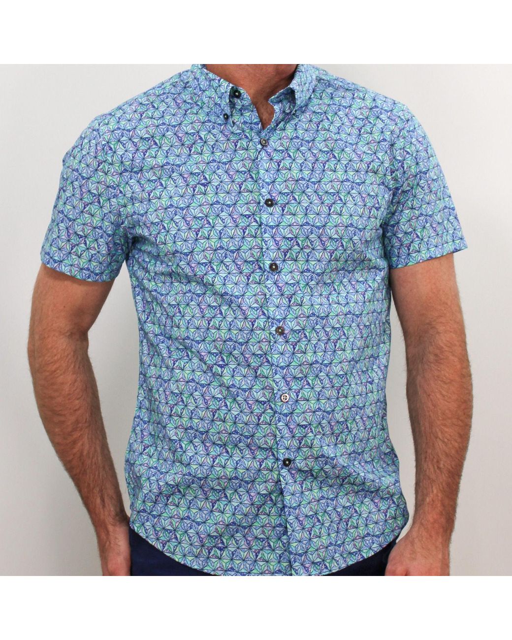 Lords of Harlech Blue Tim Harlequin Stars Lilac for men