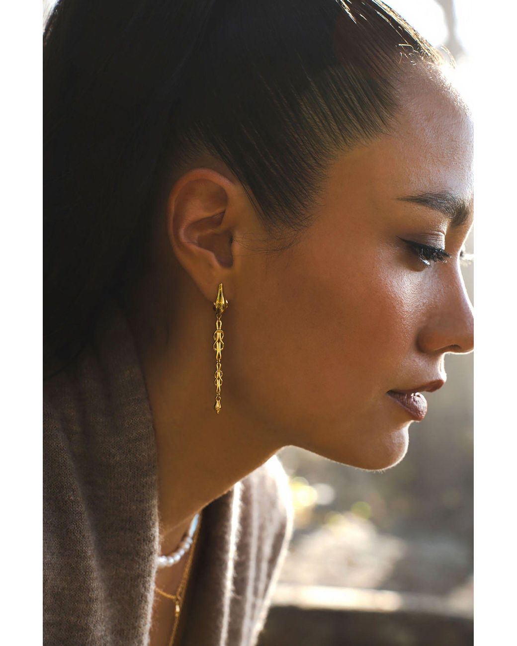 Astor & Orion White Hecate Knot Dangle