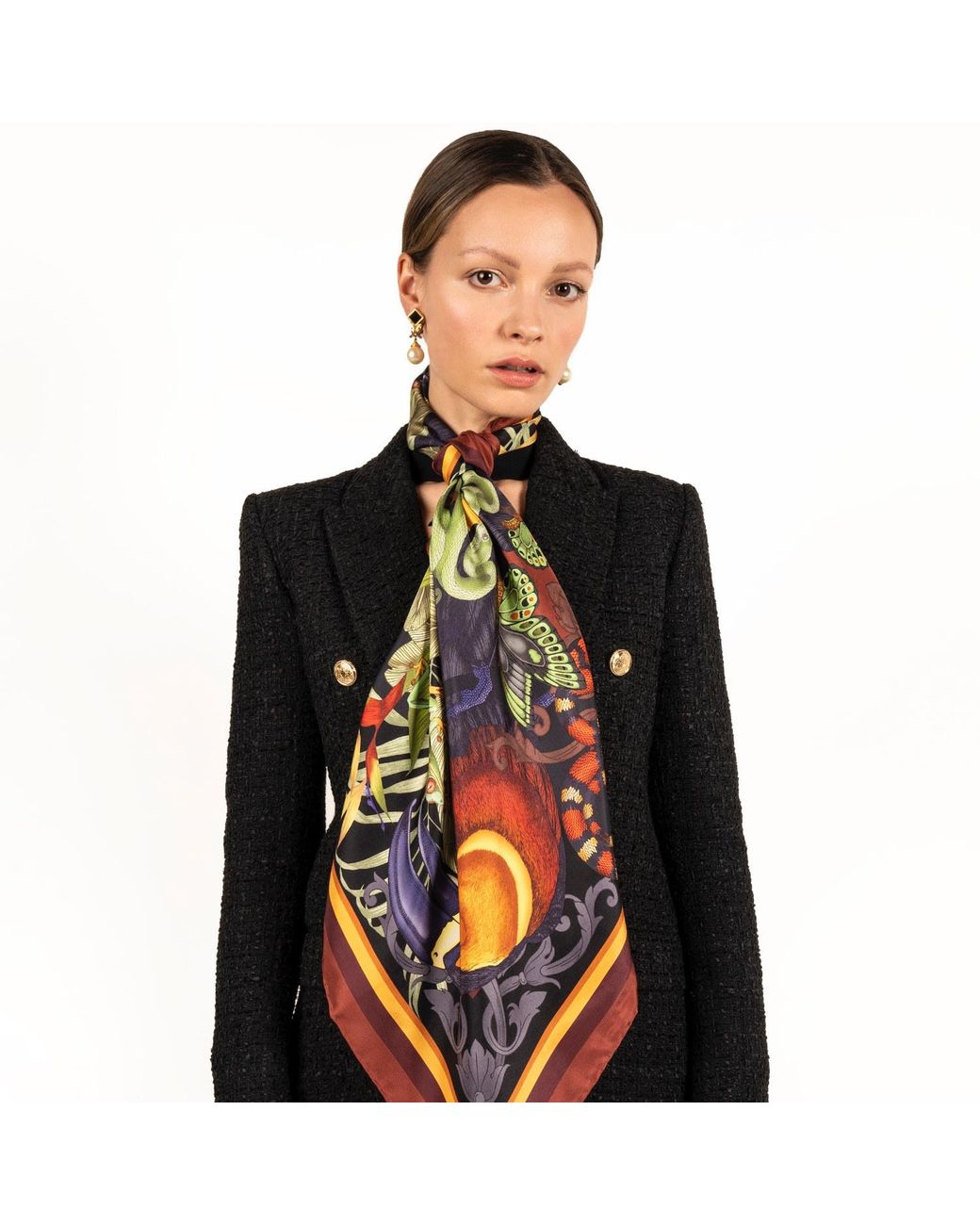 Emily Carter Blue The Tropical Toucan Scarf