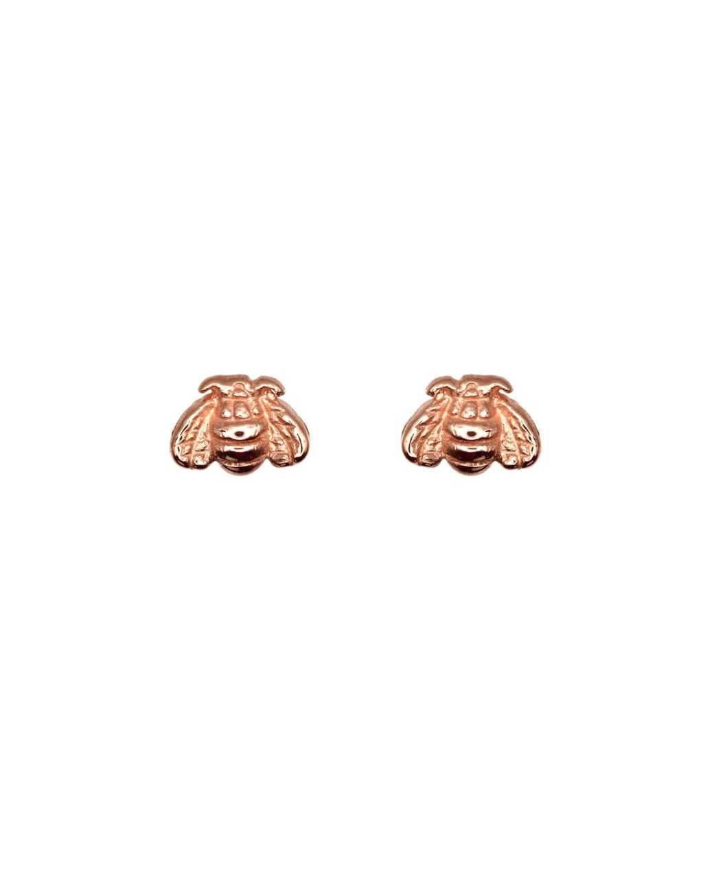 VicStoneNYC Fine Jewelry Pink Cute Happy Bee Rose Earrings