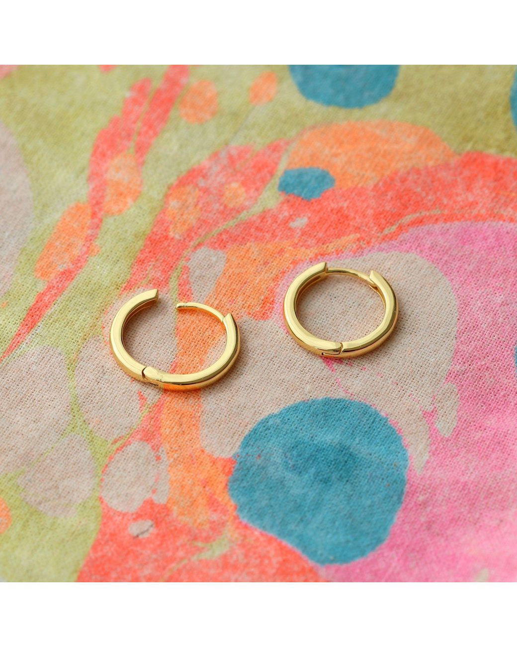 Kris Nations Metallic Sunny Side Hoop Earrings Vermeil