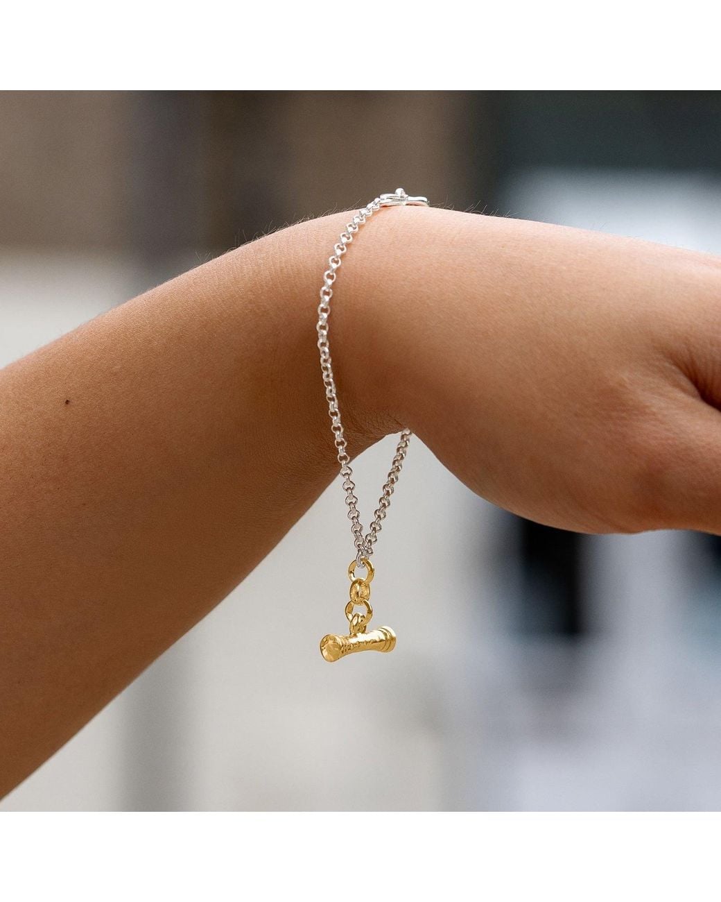 Dower & Hall Metallic Nomad T-Bar Chain Bracelet