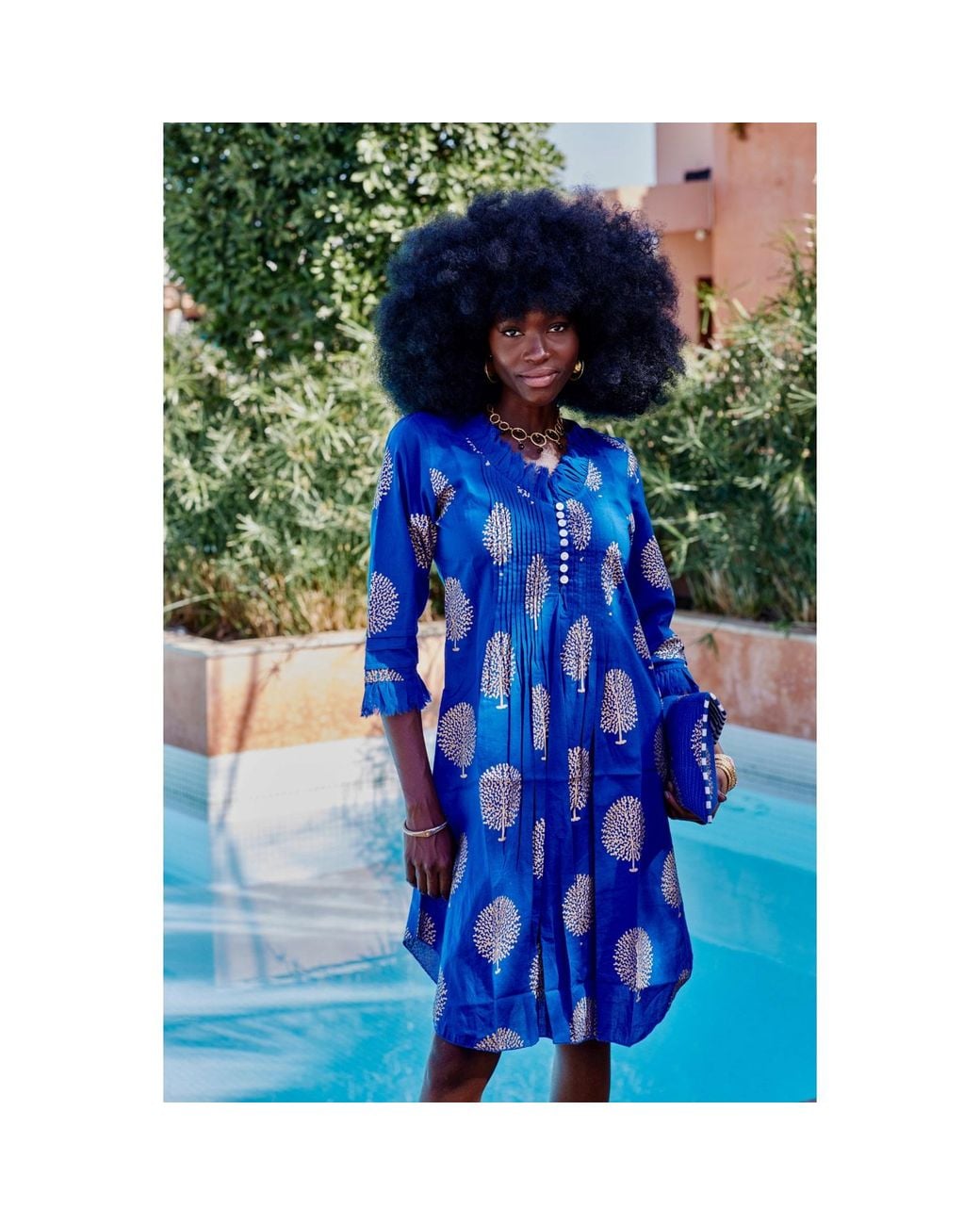 At Last Blue Cotton Annabel Tunic