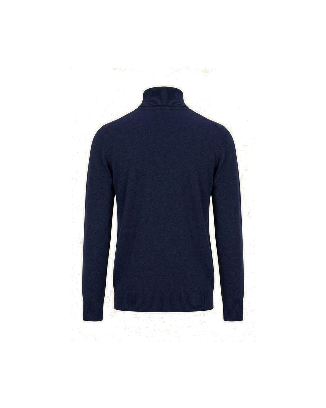 Ron Tomson Blue Rollneck Knit Sweater for men