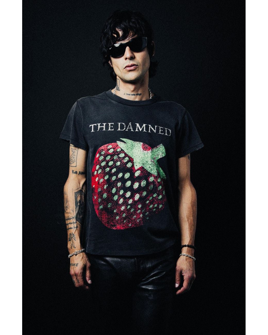 Other Uk Black The Damned Strawberry Vintage T-Shirt for men
