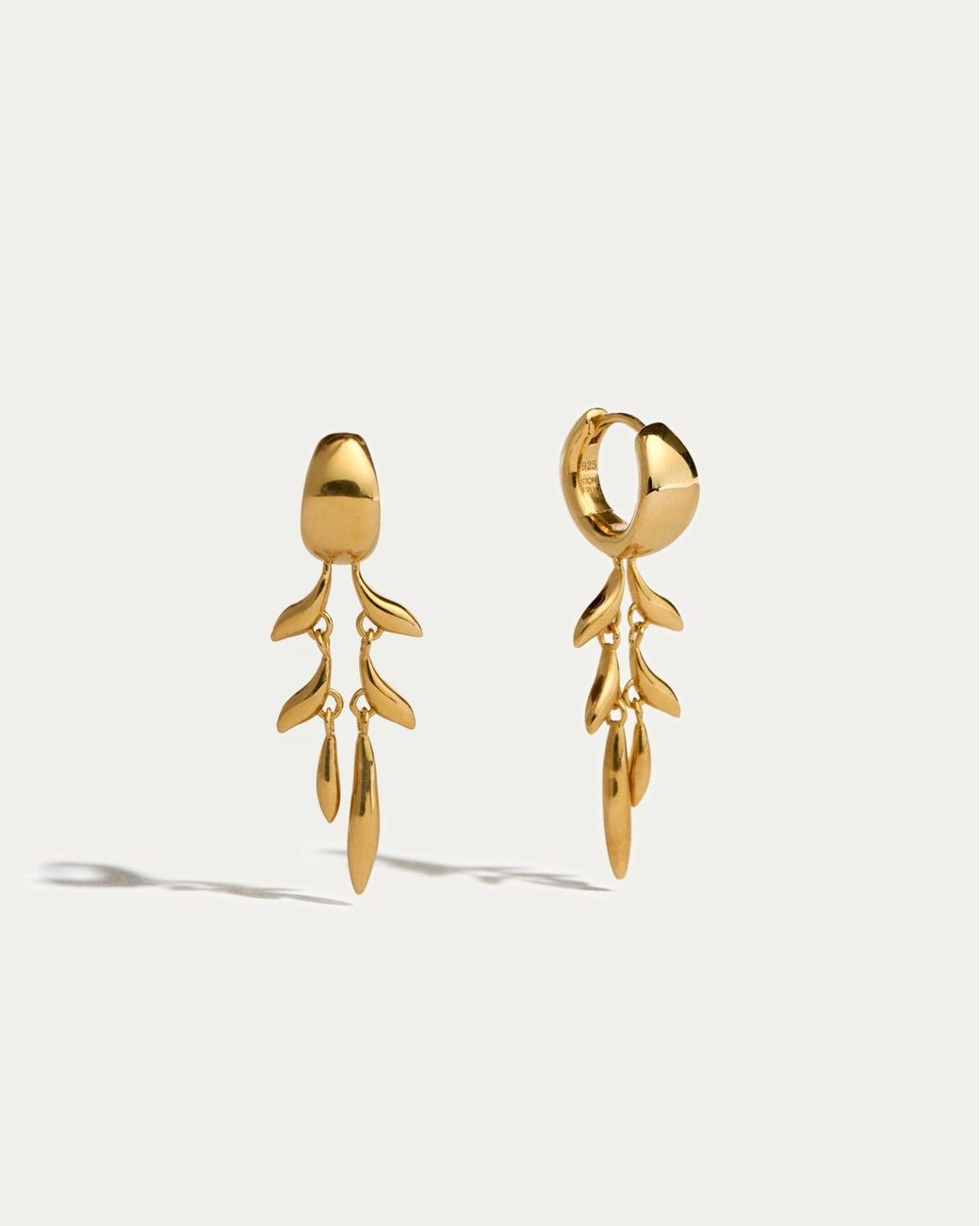 Stone Fruit Metallic Fishbone Hoops