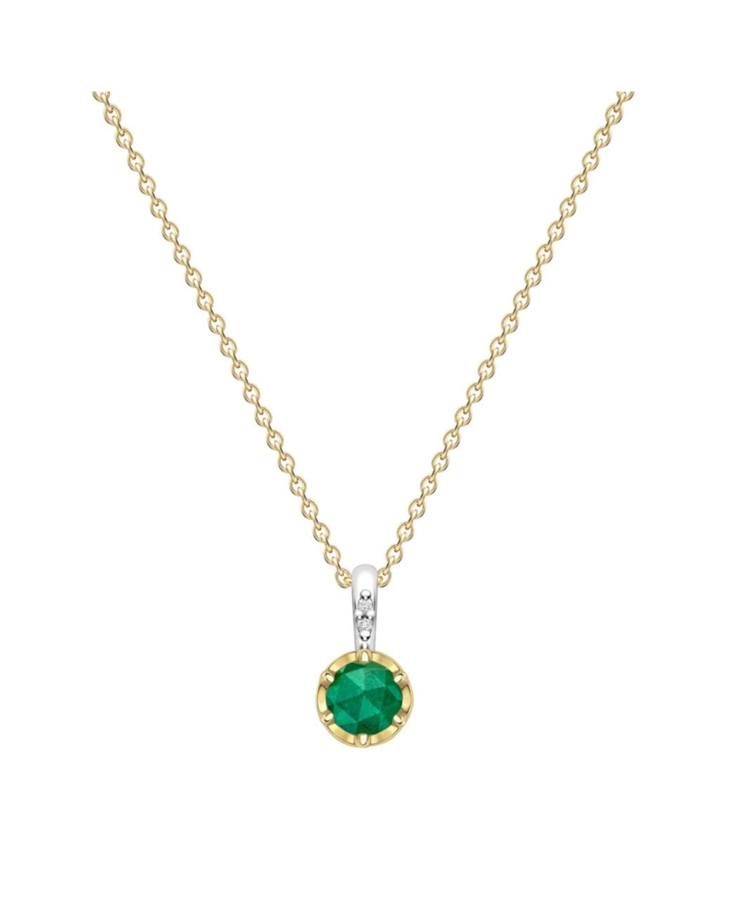 Dinny Hall Metallic May Emerald Birthstone Pendant