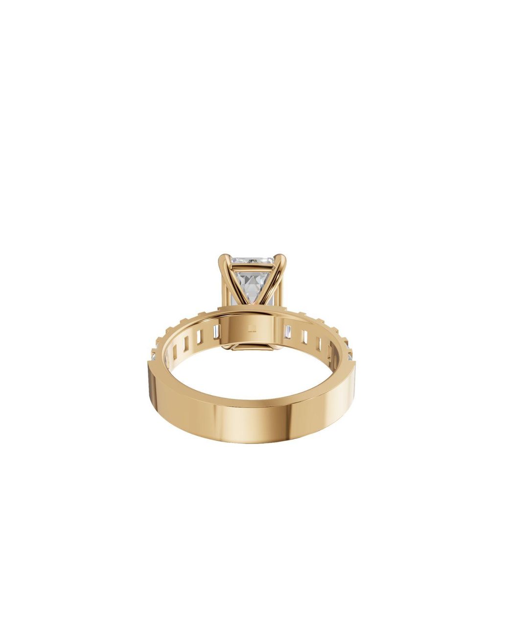 Aya Fine Jewelry Metallic 4 Carat Igi Certified Emerald Cut Lab Grown Diamond Engagement Ring