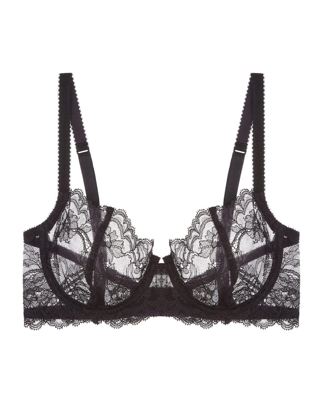 Journelle Brown Anais Low Balconette Bra Noir