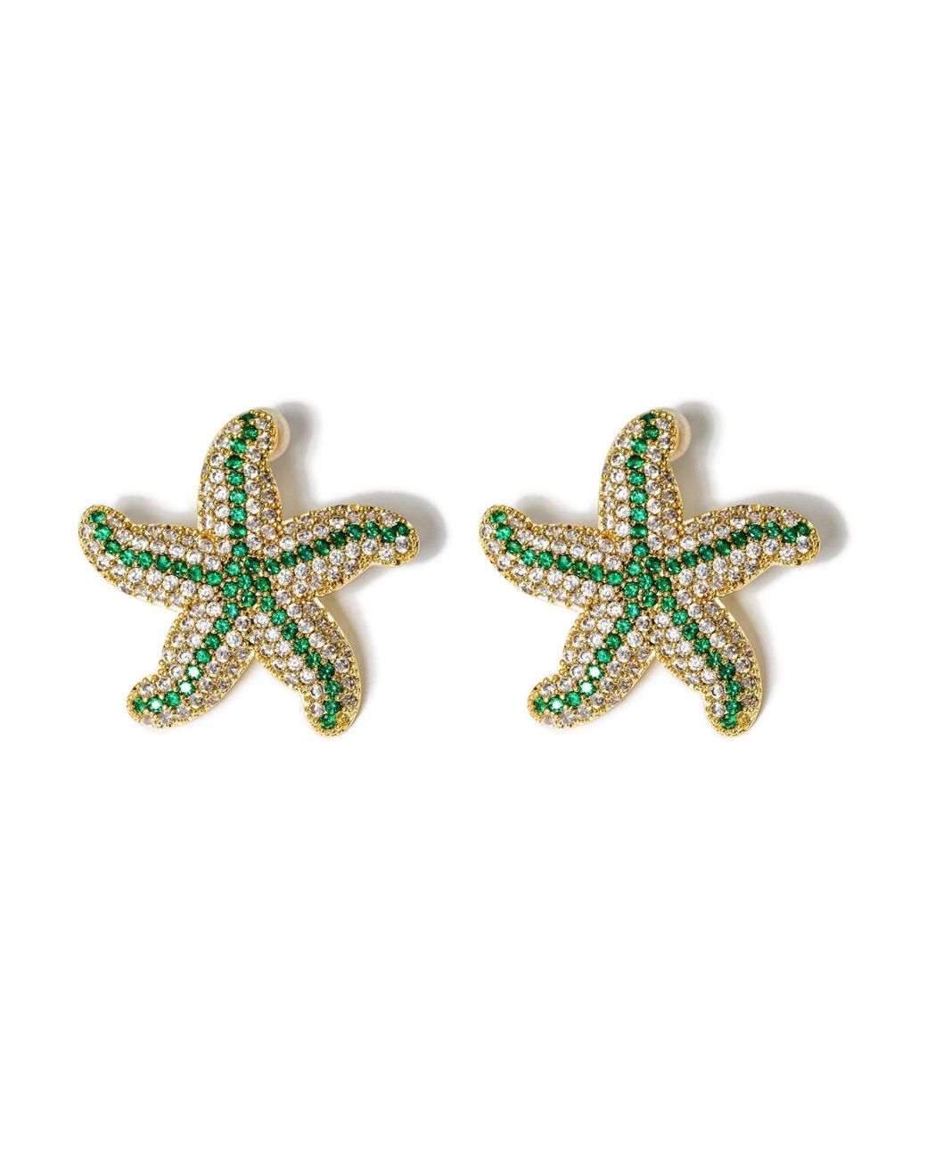 Kybele Studio Green Starfish Earrings