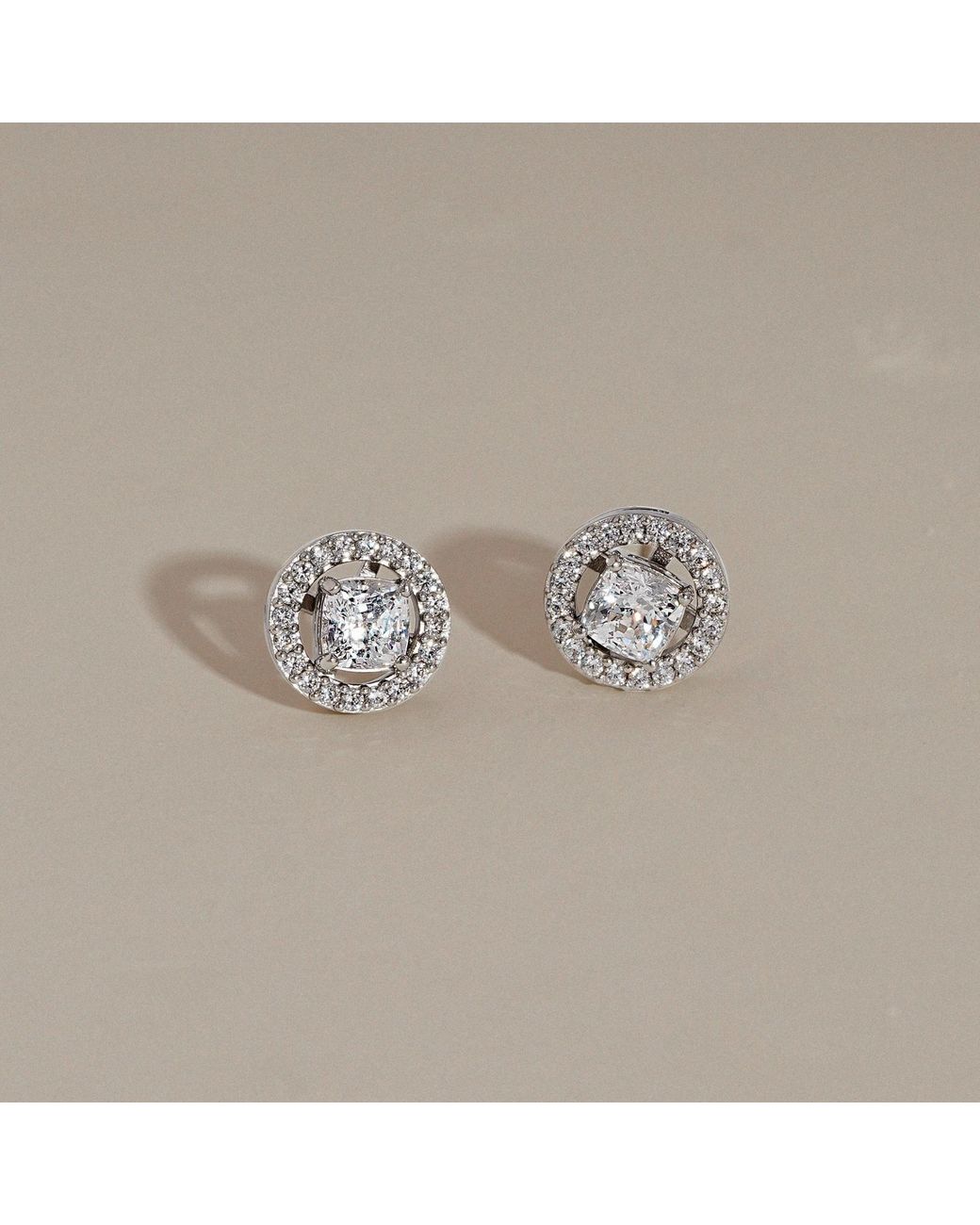 Diamonbliss Metallic Marilyn Monroe Convertible Halo Stud Earrings