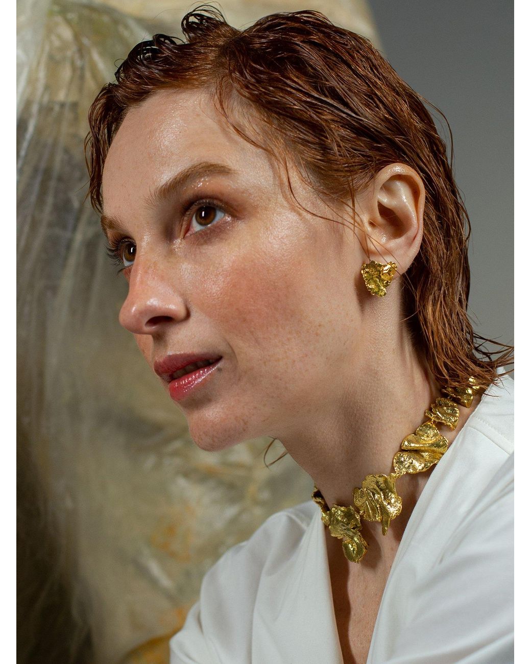 EVA REMENYI Metallic Artemis Earrings
