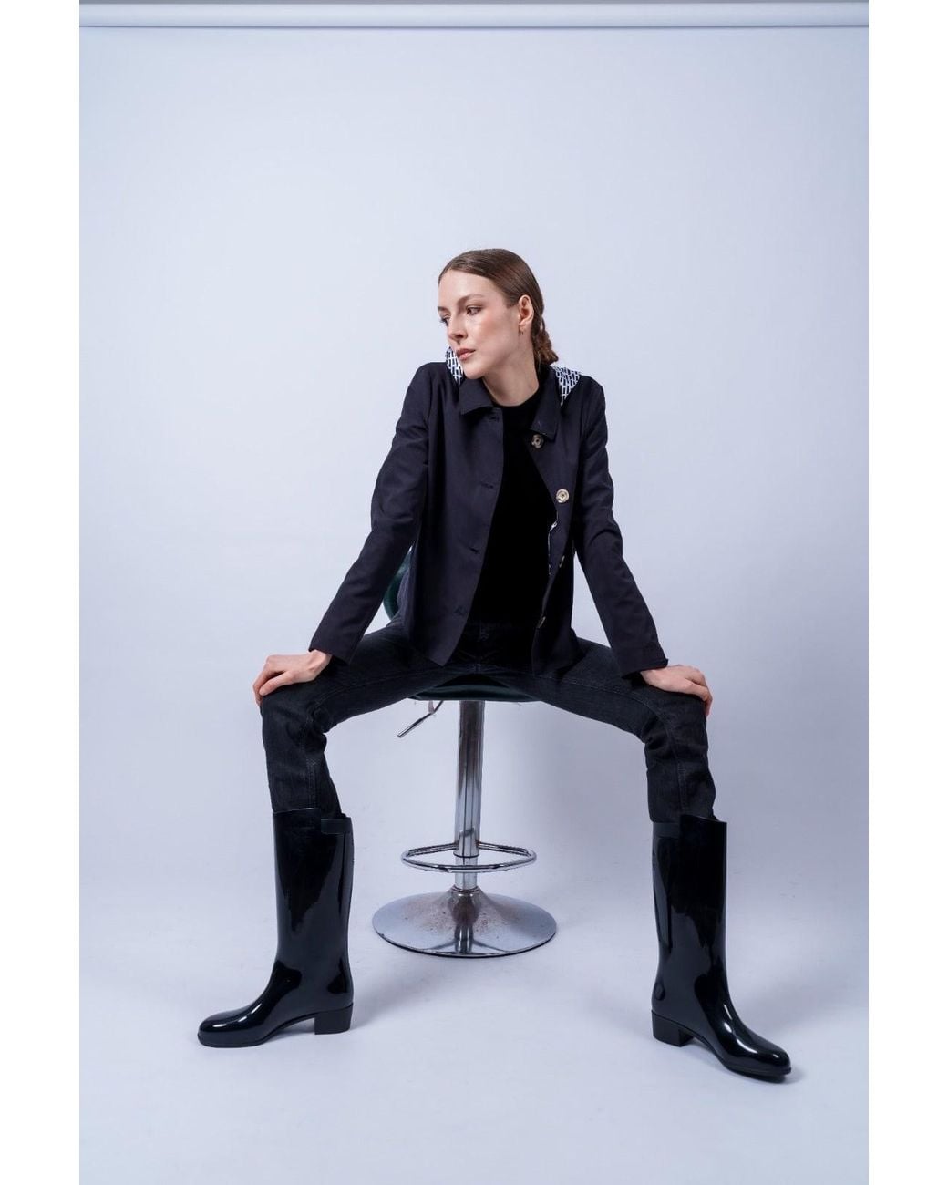 Izsel Black Classic Rain Boot