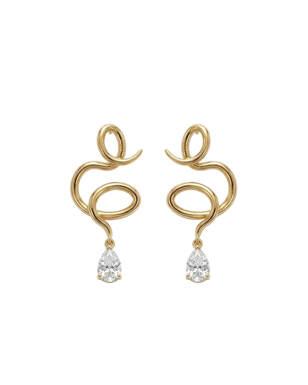 With Love Darling Metallic Medusa Waterdrop Earring