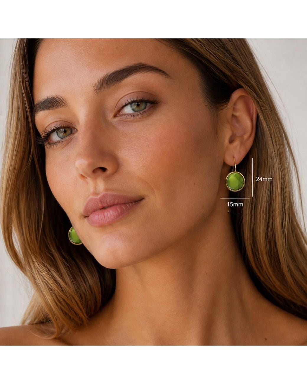 Hye Jane Jewelry Green Catseye Parsons Earrings