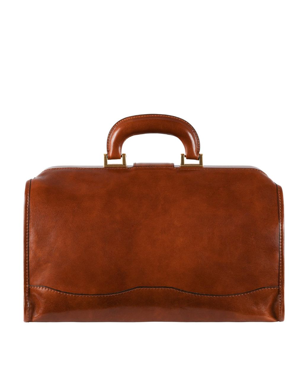 Time Resistance Brown Small Leather Doctor Bag For