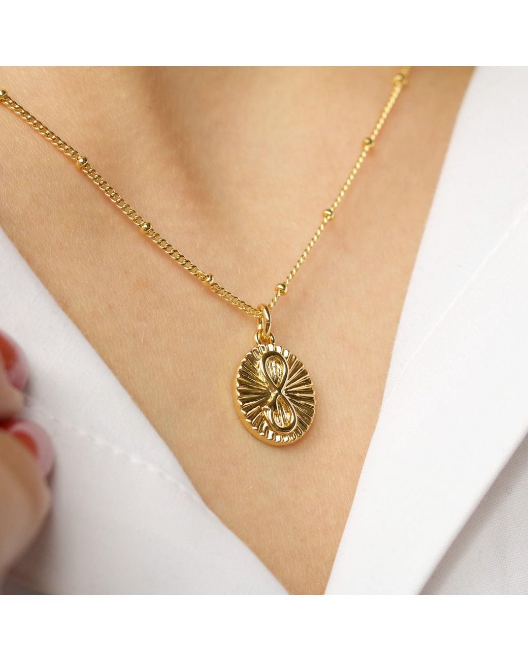 With Love Darling Metallic Infinity Medallion