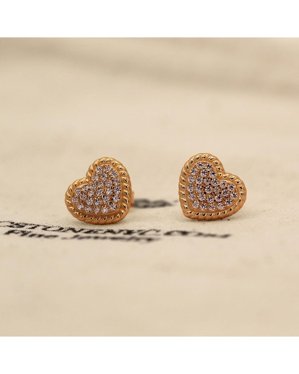 VicStoneNYC Fine Jewelry Metallic Luxury Heart Stud Earrings – Luxury, Sparkle, And Love
